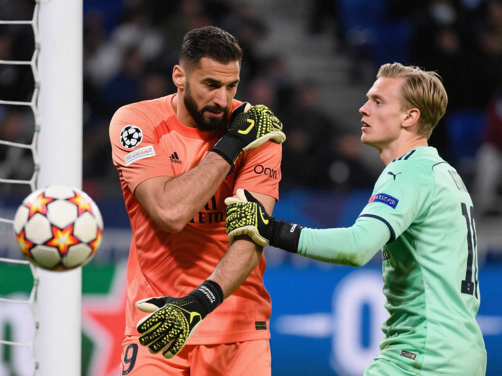 惊险救球!多纳鲁马挡出厄德高射门后肩膀略显不适 惊险救球!多纳鲁马挡出厄德高射门后肩膀略显不适